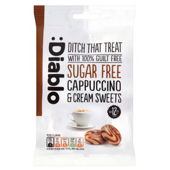 Diablo Sugar Free Sweets 75g Cupuccino & Cream