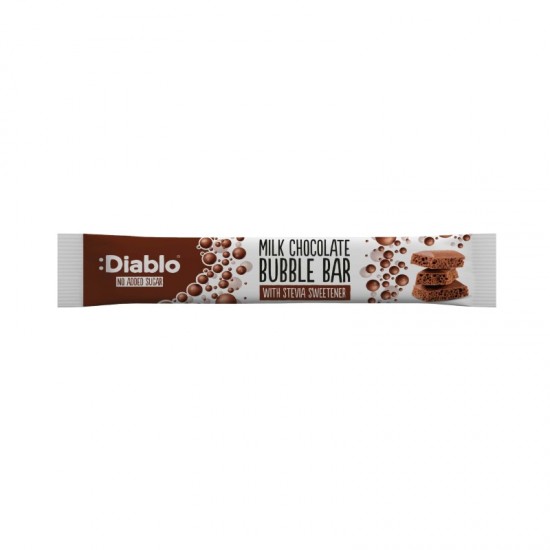 Diablo No Added Sugar Chocolate 30g Milk Bubble Bar