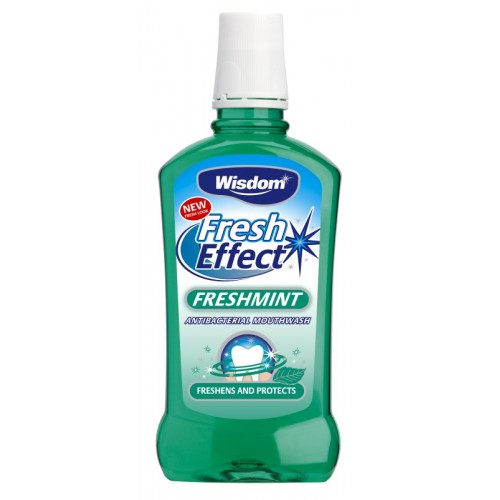 Wisdom Fresh Effect Anti-Bac Mouthwash 500ml Freshmint 
