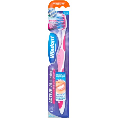 Wisdom Active Whitening Instant Bright Toothbrush Medium