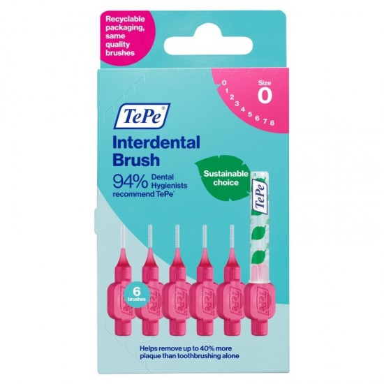 TePe Interdental Brushes Pink 0.4mm(0)  6's