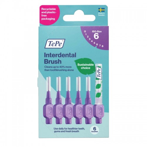 TePe Interdental Brushes Purple 1.1mm(6)  6's