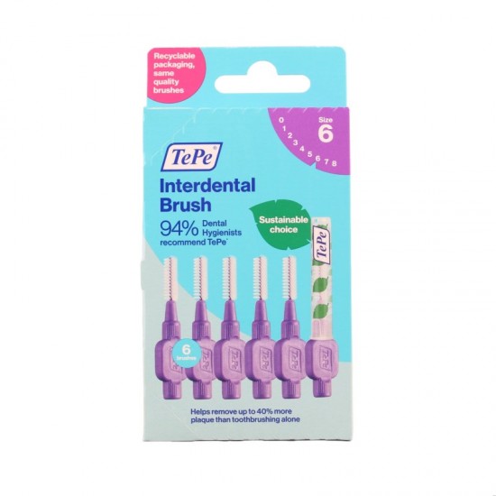 TePe Interdental Brushes Purple 1.1mm(6)  6's