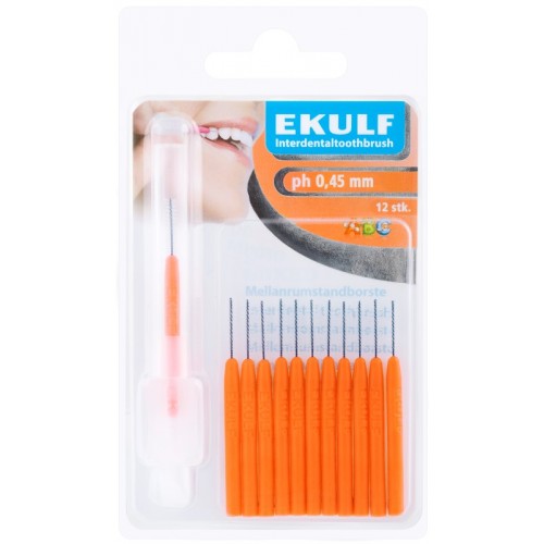 Ekulf Interdental Brushes 12's 0.45mm Orange 
