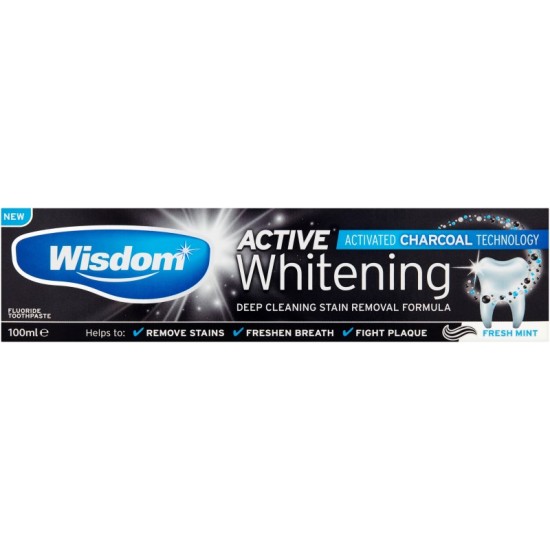 Wisdom Active Whitening Charcoal Toothpaste 100ml 