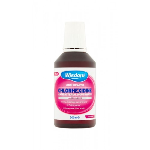 Wisdom Chlorhexidine Alcohol FREE Mouthwash 300ml Original