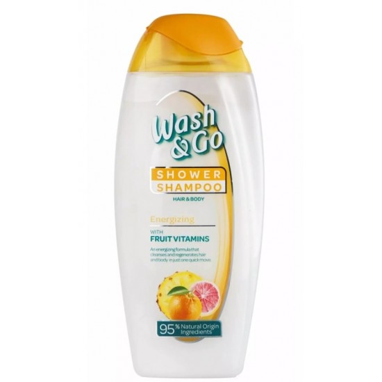 Wash & Go Shower Shampoo 250ml Energizing with Fruit Vitamins