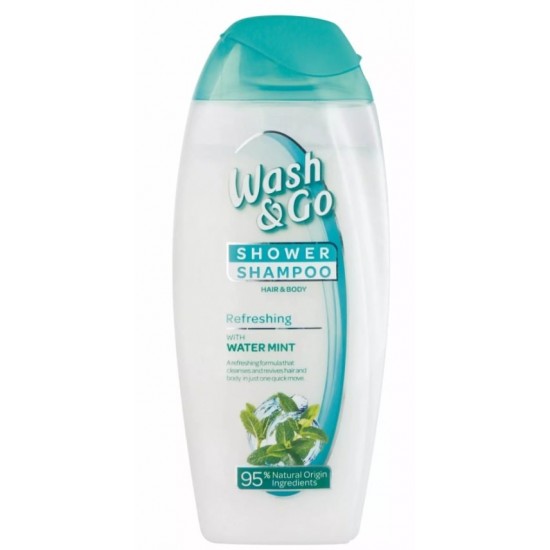 Wash & Go Shower Shampoo 250ml Refreshing with Water Mint