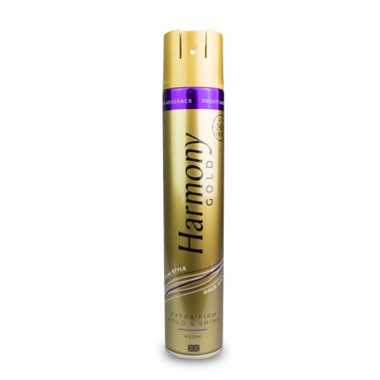 Harmony Gold Hairspray 400ml Extra Firm Hold & Shine