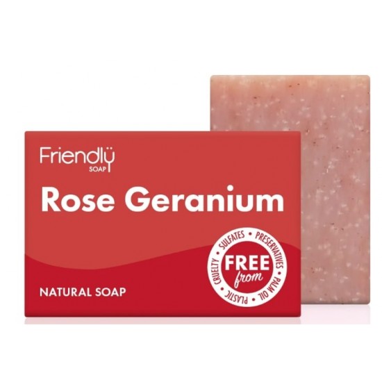 Friendly Bar Soap 95g Rose Geranium