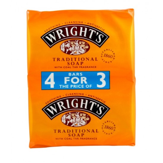 Wrights Traditional Bar Soap 100g 4pk