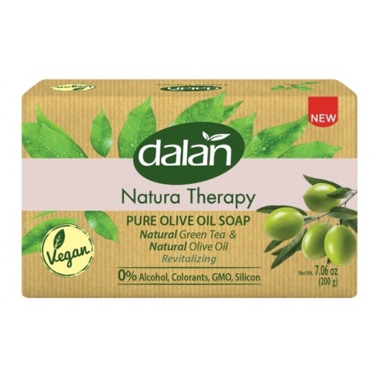 **Dalan Natura Therapy Pure Olive Oil Soap 200g Natural Green Tea - Revitalizing 