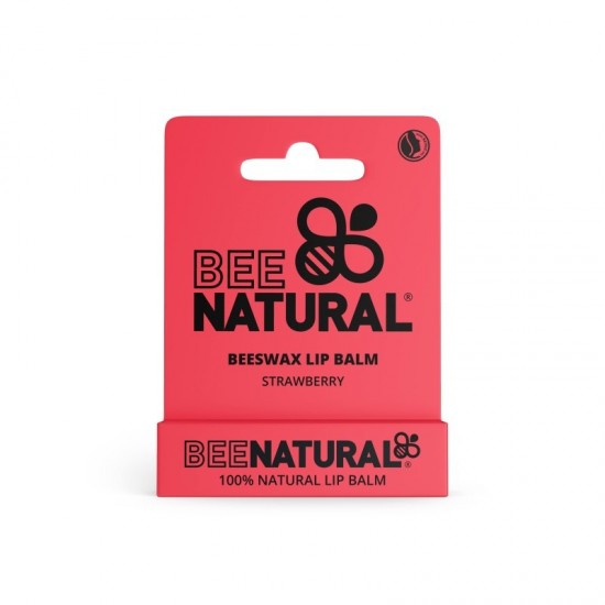 BeeNatural Beeswax Lip Balm 4.2g Strawberry