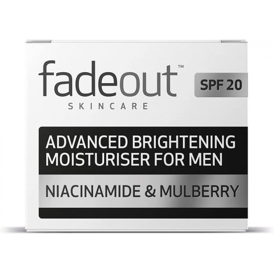 Fadeout Skincare 50ml Advanced Brightening Moisturiser for Men SPF20