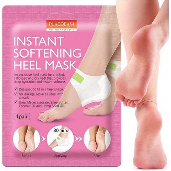 Purederm Heel Mask 1 Pair Instant Softening