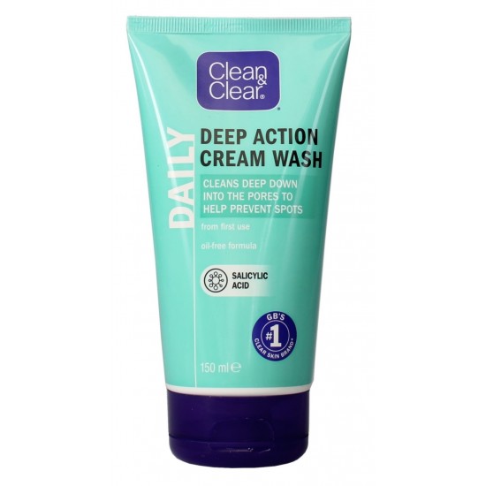 Clean and Clear Daily Deep Action Cream Wash 150ml