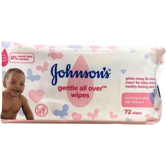 Johnson's Baby Wipes 72's (Box of 6, not to be sold separately)