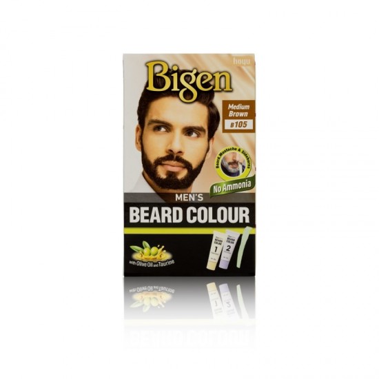 Bigen Men's Beard Colour B105 Medium Brown 