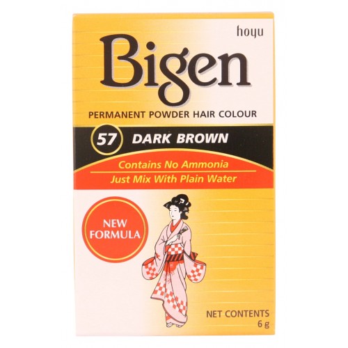 Bigen Permanent Powder Hair Colour 6g 57 Dark Brown