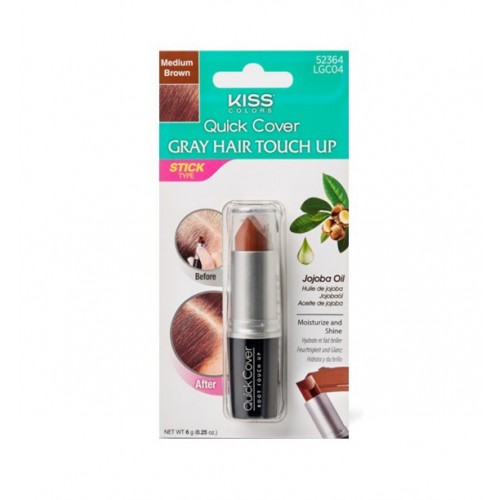 Kiss Gray Hair Touch Up Stick Medium Brown (D)
