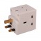 3 Way Mains Adaptor BLK (D)