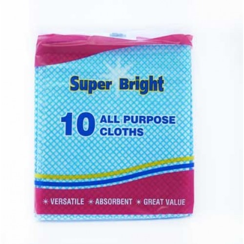 Super Bright All Purpose Cloths 10's