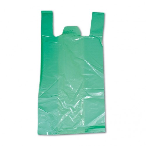 **Vest Carrier Bags Large Green 