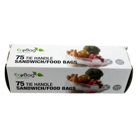 *DISCONTINUED* EcoBag Tie Handle Sandwich/Food Bags 75's