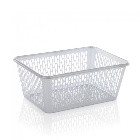 Leecroft Handy Basket Large 37cm Silver