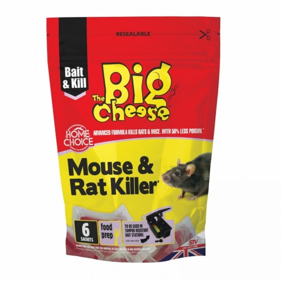 The Big Cheese Mouse & Rat Killer Sachet 6's