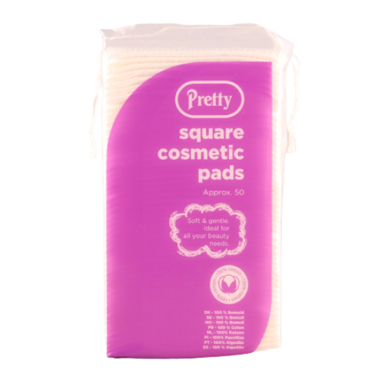 Pretty Cotton Wool Cosmetic Pads 50's Square