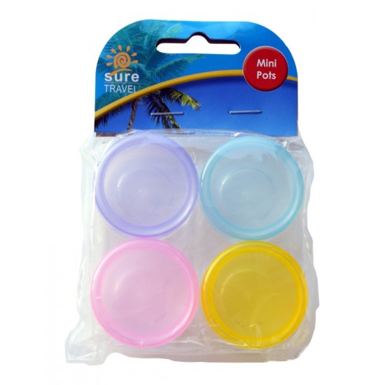 Sure Travel Mini Round Pots 4pk