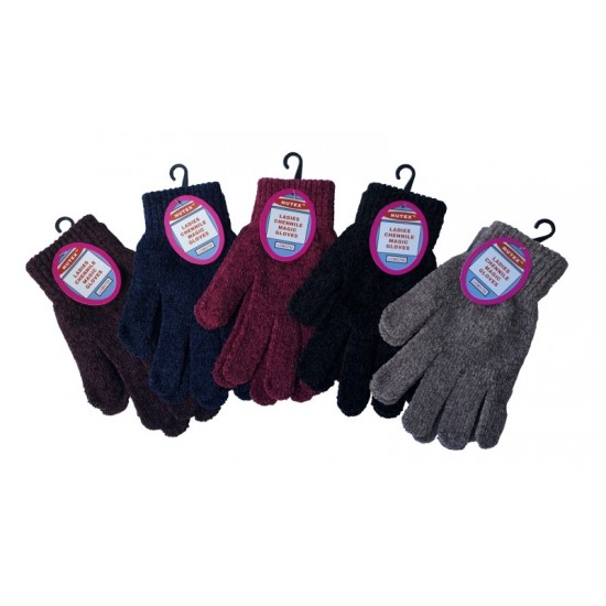 **Ladies Chenille Gloves Assorted