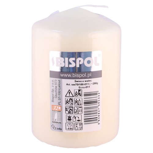 Ivory Pillar Candle 7 x 10cm (D)