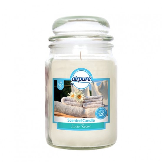 Airpure Candle Jar 18oz Linen Room
