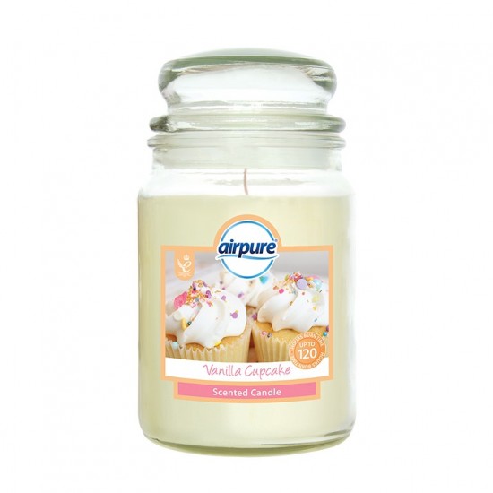 Airpure Candle Jar 18oz Vanilla Cupcake