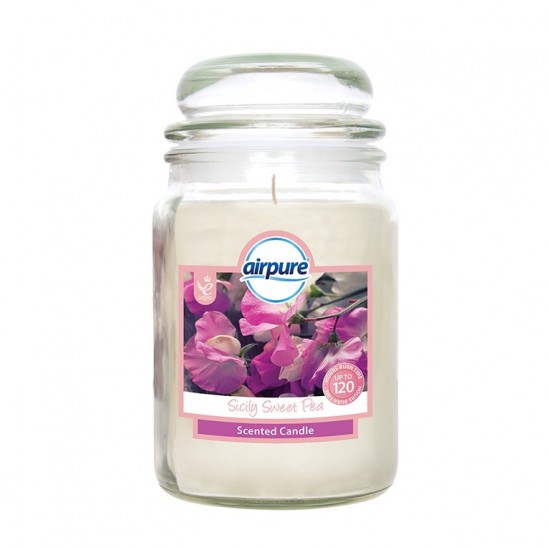 Airpure Candle Jar 18oz Sicily Sweet Pea