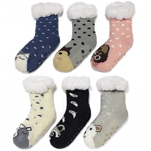 Kids Cozy Socks 6 Assorted LP53928 (D)