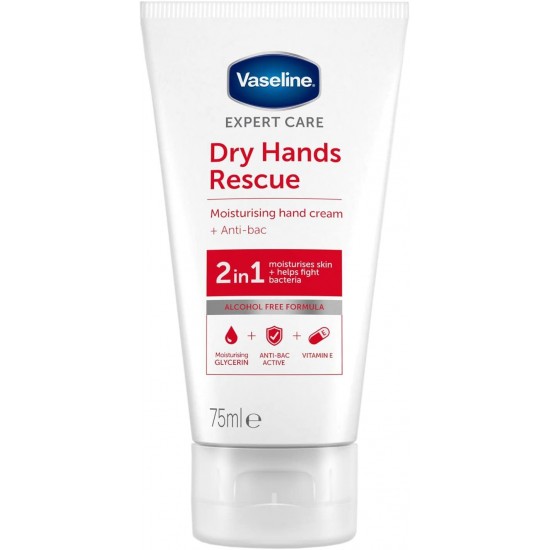 Vaseline Hand Cream 75ml Dry Hands Rescue