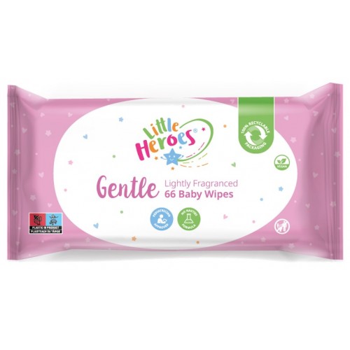 Little Heroes Baby Wipes 66's Lightly Fragranced Gentle 