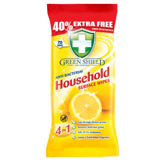 **Greenshield Surface Wipes 70's Household