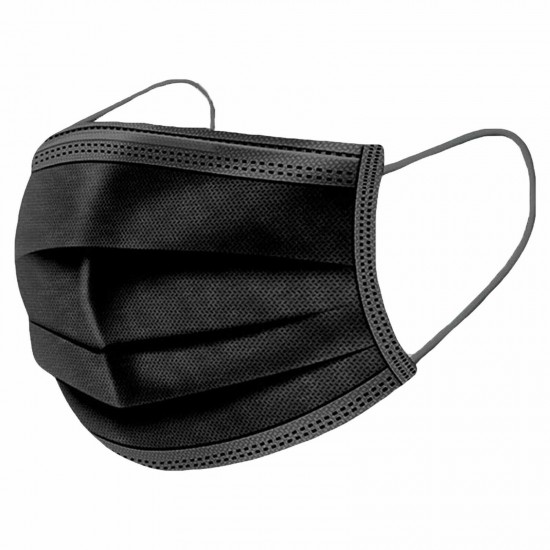 Surgical 3ply Mask Box of 50 BLACK