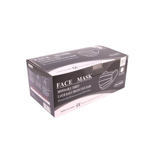 Surgical 3ply Mask Box of 50 BLACK