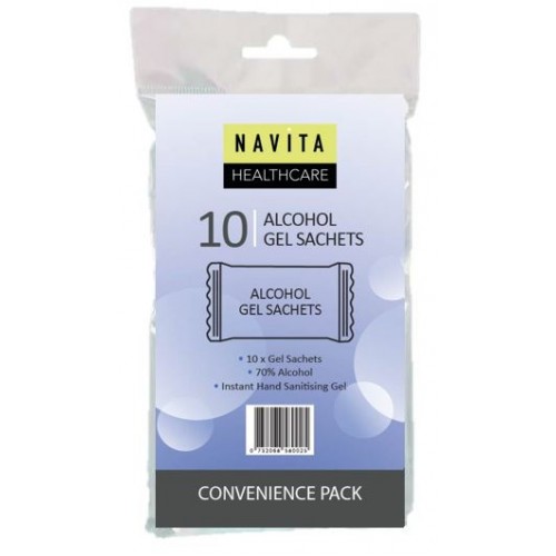 Navita Healthcare Alcohol Gel Sachets 10's (D)