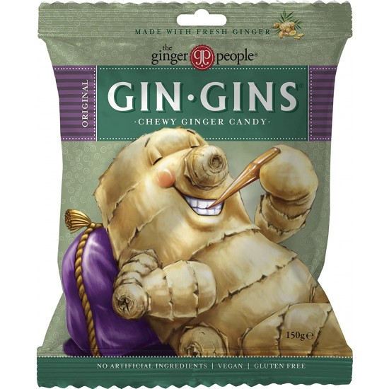 Gin Gins Chewy Ginger Candy 150g (bag)