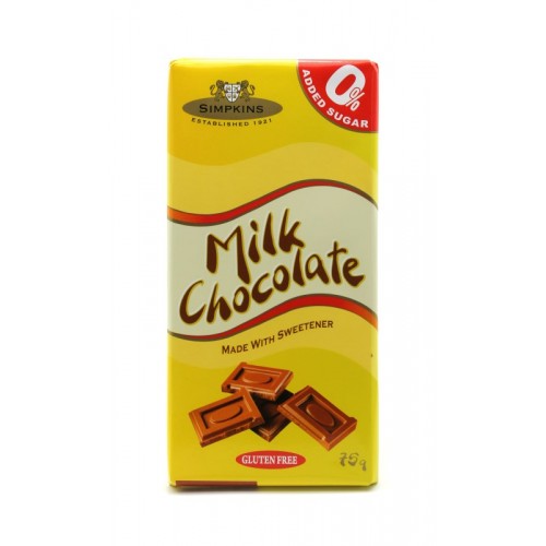 Simpkins Sugar Free Chocolate Bar 75g Milk