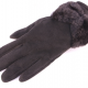 Ladies Suede Effect Gloves Assorted with Faux Fur Trim