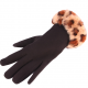 Ladies Suede Effect Gloves Assorted with Faux Fur Trim