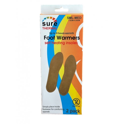 Sure Thermal Foot Warmer Pads 2's S/M