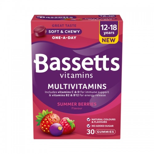 Bassetts Vitamins 30's - 12-18 Years Multivitamins Summer Berries